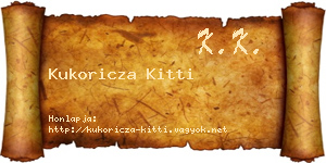Kukoricza Kitti névjegykártya